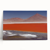 Black and white photograph of Bolivian landscape on stretched canvas, ideal for kitchen wall art.