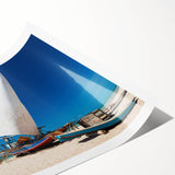 Extra large rolled print featuring line art flowers in soft pastel shades, ideal for large living room wall art.