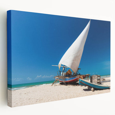 Large canvas print of a vibrant, colorful Brazilian landscape, ideal for kitchen wall art.