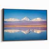 Black and white landscape art painting of Chilean scenery on framed canvas, ideal for bedroom wall decor.