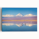 Black and white photograph of a Chilean landscape on stretched canvas, suitable for kitchen wall art.