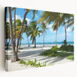 Large canvas print of a Colombian landscape in vibrant green and blue tones, suitable for kitchen wall art.