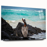 Large abstract wall art of South American scenery in muted earth tones on acrylic glass.