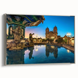 Framed canvas landscape art painting depicting a colorful Peruvian scenery, ideal for enhancing a living room or study.
