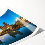 Extra large wall art featuring line art flowers in muted earth tones on a rolled print, suitable for large living room decor.