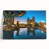 Black and white large art print of a Peruvian landscape on stretched canvas, ideal for kitchen wall art.