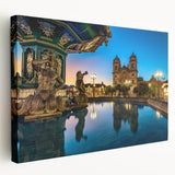 A panoramic stretched canvas depicting a serene Peruvian landscape, in soft earth tones, ideal for kitchen wall art.