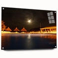 Acrylic print of a large abstract depiction of a South American landscape in earthy tones.