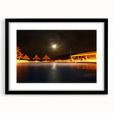 Extra large framed abstract art print depicting colorful, textured scenery of Venezuela, ideal for living room decor.