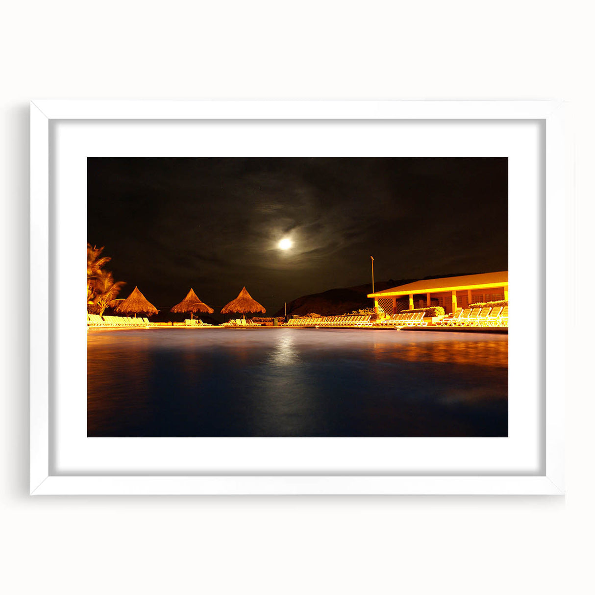 Abstract art print of a Venezuelan landscape in muted earth tones on a framed canvas, suitable for dining room decor.
