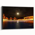 Black and white framed canvas featuring a vintage-style Venezuelan landscape, ideal for bedroom decor.