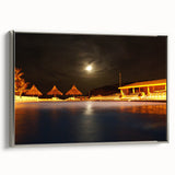 Framed canvas featuring a vintage-style landscape art painting of a Venezuelan scene.