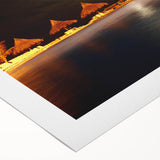 Art deco poster of a vintage Venezuelan landscape in muted earth tones on rolled canvas, suitable for dining room decor.