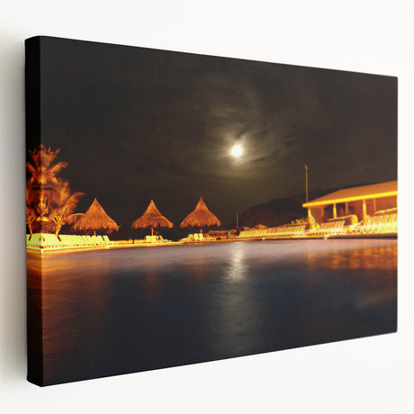 Large canvas print depicting a serene Venezuelan landscape, with lush greenery and distant mountains.