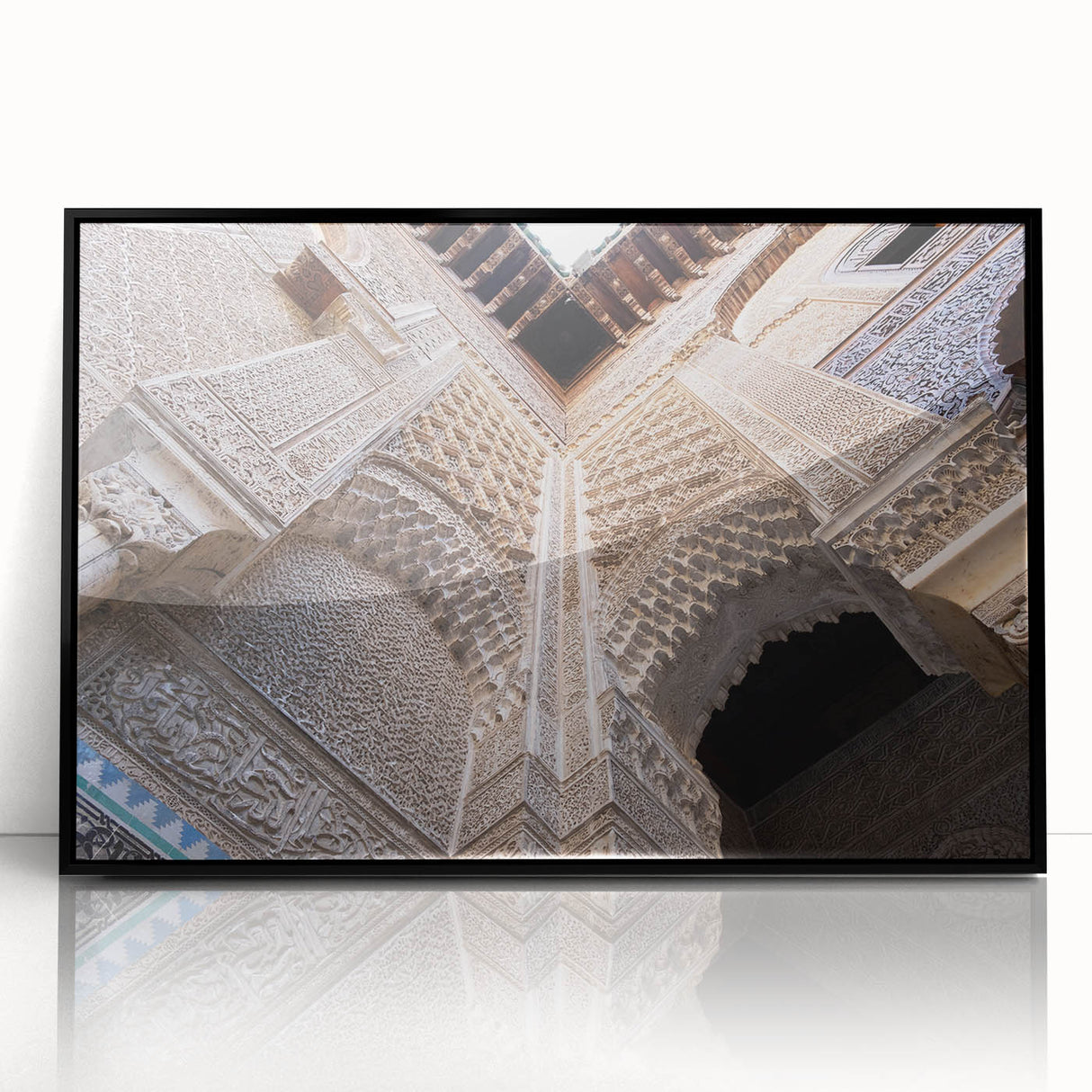 Large abstract wall art depicting Alabama scenery in muted earth tones on a framed acrylic.