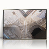 Mid-century modernist art depicting Alabama scenery in muted earth tones on a silver-framed acrylic print.