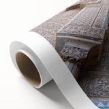 Art Deco poster of an Alabama landscape on rolled canvas, featuring muted earth tones, ideal for nursery wall art.