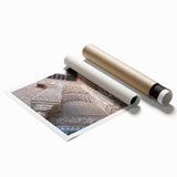 Extra large rolled print of Alabama scenery with floral motifs in pastel shades, ideal for classy bathroom wall art.