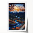 Extra large rolled print of Denali National Park in Alaska, featuring vibrant greens and blues.
