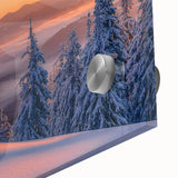 Large abstract wall art of Alaska scenery in muted earth tones on acrylic glass, ideal for dining room ambiance.