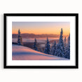 Extra large abstract art print of vibrant Alaskan scenery on textured canvas, framed in black, ideal for living room decor.