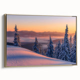 Framed canvas depicting a vintage Alaskan landscape in black and gold tones, suitable for bedroom wall art.