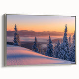 Landscape art painting of Alaska scenery, featuring muted colorful palette on framed canvas, ideal for office decor.