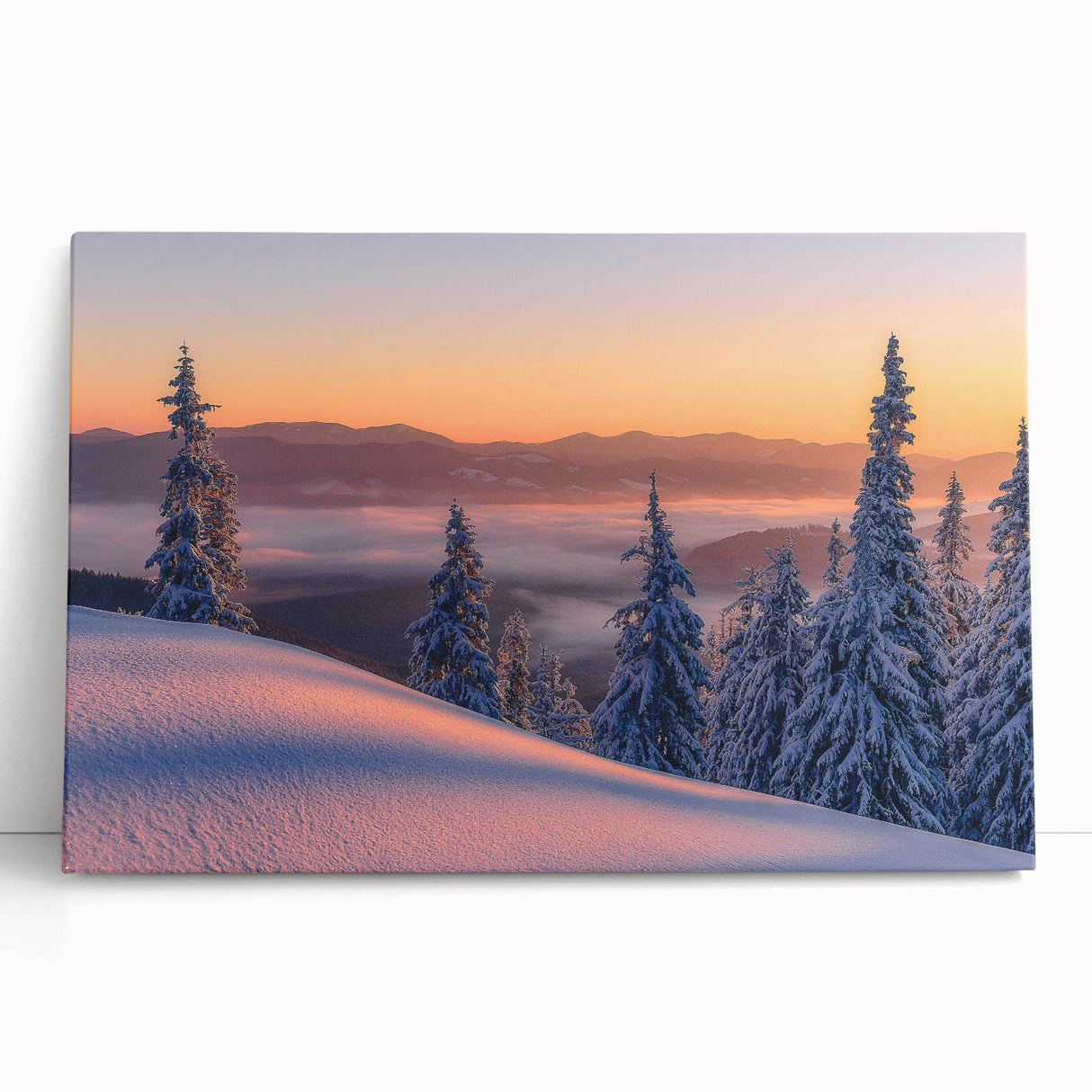 Black and white stretched canvas of Alaskan scenery, ideal for kitchen wall art or bedroom ambiance.