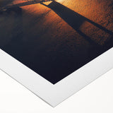 Art deco poster depicting Arkansas scenery in warm earth tones on rolled canvas, suitable for dining room wall art.