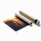 Extra large rolled print of Arkansas scenery with lush floral elements in soft pastel shades.