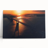 Black and white stretched canvas featuring a serene Arkansas landscape, ideal for kitchen wall art or bedroom decor.