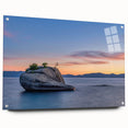 Acrylic print of Lake Tahoe with vibrant blue and green tones, suitable for dining room or bedroom decor.