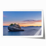 Extra large rolled print of Lake Tahoe with vibrant blue and green tones, ideal for art wall dining room.
