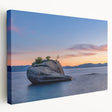 Scenic Lake Tahoe landscape on large stretched canvas, featuring cool blue and green tones, ideal for kitchen wall art.