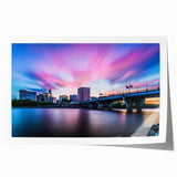 Rolled print of Connecticut scenery featuring lush green landscapes and floral elements, ideal for art wall dining room.