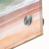 Large abstract wall art of Daytona scenery in mid-century modernist style on acrylic glass, ideal for dining room art.