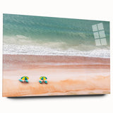 Large abstract wall art depicting Daytona scenery in vibrant colors on acrylic glass.