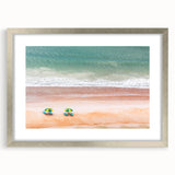 Textured art of abstract Daytona scenery in muted earth tones on a silver-framed mat, ideal for bedroom art.