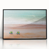 Large abstract wall art featuring Daytona scenery in muted gray and blue tones on a framed acrylic.