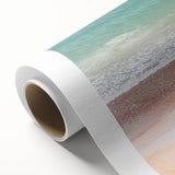 Art deco poster of Daytona scenery with pastel shades on rolled canvas, ideal for nursery wall art.