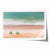 Extra large rolled print of Daytona scenery with vibrant green and blue tones, ideal for art wall dining room.