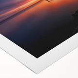 Art deco poster featuring Delaware scenery in muted blue tones on rolled canvas, suitable for dining room decor.