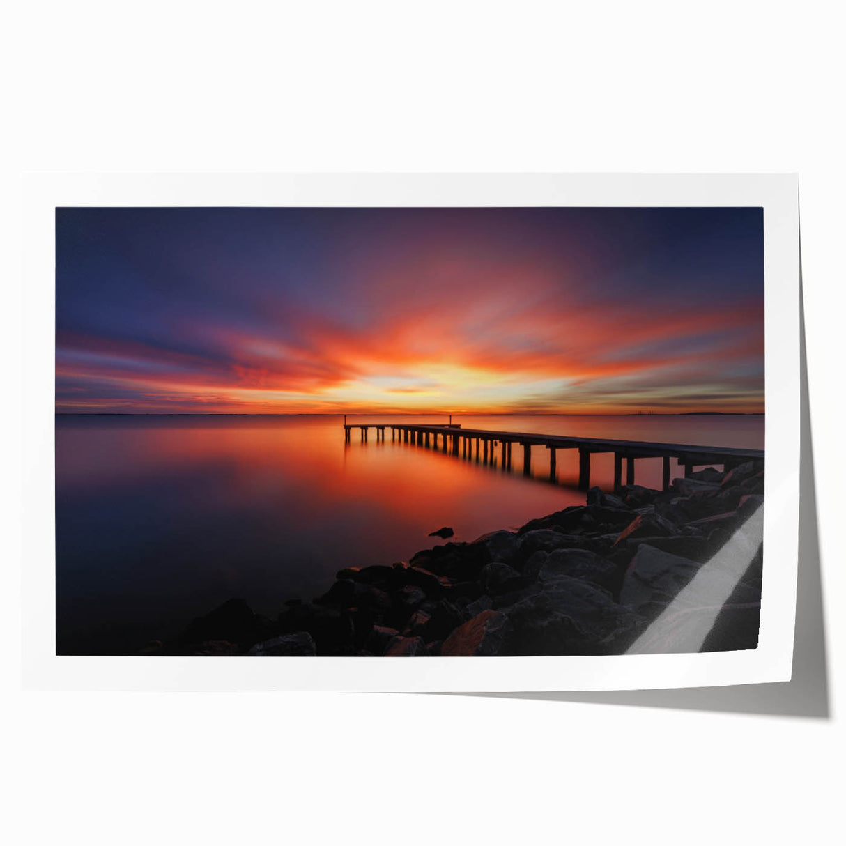 Floral art depicting Delaware scenery in pastel shades on a rolled print, ideal for dining room decor.