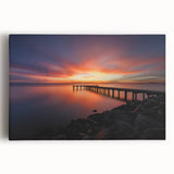 Black and white photograph of Delaware scenery on stretched canvas, suitable as large kitchen wall art.