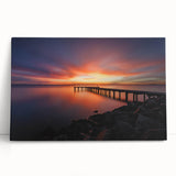 Black and white photograph of Delaware scenery on stretched canvas, suitable as large kitchen or bedroom wall art.