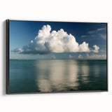 Framed canvas of a black and white vintage poster featuring the Florida Keys landscape, suitable for bedroom wall decor.