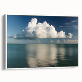 Vintage poster art of Florida Keys on extra large framed canvas, featuring colorful imagery on a black background.