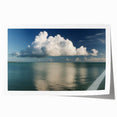 Rolled print of Florida Keys scenery with vivid blue and green tones, ideal for art wall dining room.