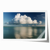 Rolled print of Florida Keys scenery with vivid blue and green tones, ideal for art wall dining room.