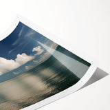 Extra large rolled print depicting line art flowers in monochrome, ideal for large living room wall art.